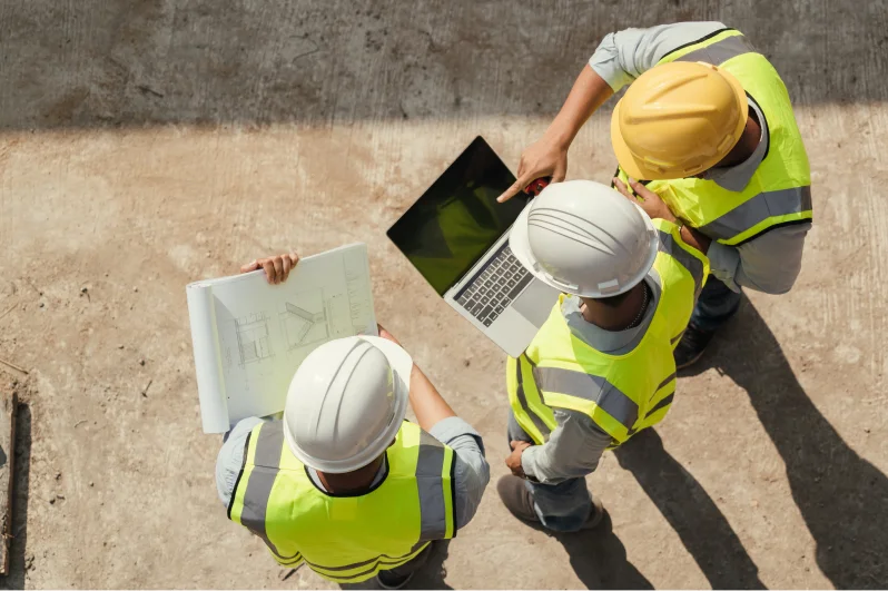 group of construction workers